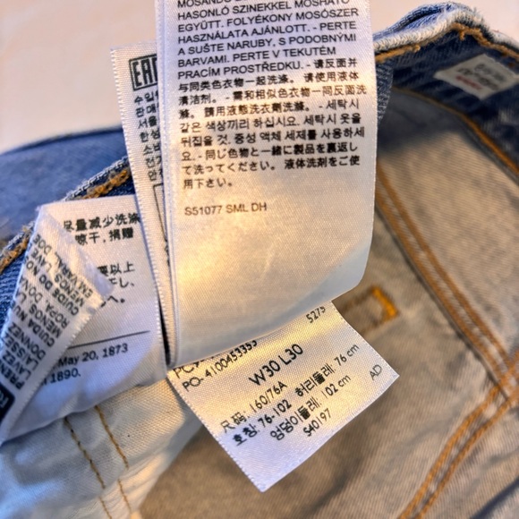 Levi's Light Blue Distressed Boot Cut Jeans - Picture 6 of 13